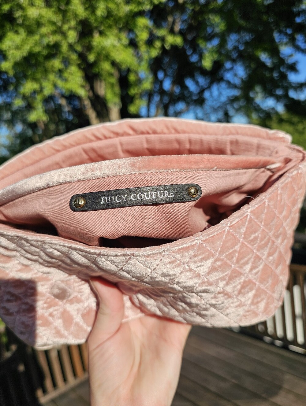 Vintage Juicy Couture "Tied with a Bow" Large Velvet Clutch - MSRP $198 - Picture 12 of 16